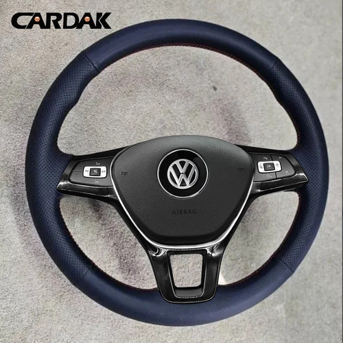 Full black leather steering - full,